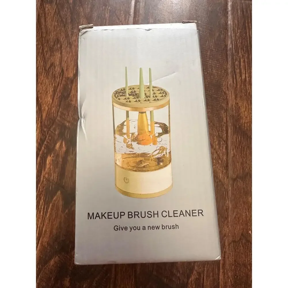 NEW Makeup Brush Cleaner Gold Automatic Rotating Fast Drying Hygienic Beauty